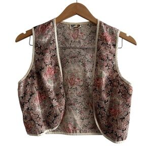 Vintage 1970s Floral Paisley Lightweight Vest